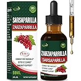 Sarsaparilla Root Extract Drops for Liver Cleanse Detox & Repair, Immune Support Supplement with Dandelion Cocolmeca Polypodium Leucotomos. Diente de Leon para Limpieza de Colon y Desintoxicar. 2oz