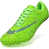 AOLEXWU Men's Track Spike Shoes Lightweight Breathable Running Sneakers for Distance Sprinting Athletic Training Jumping Track and Field Suitable for Women and Girls