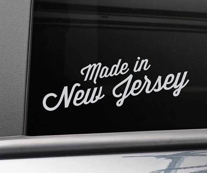 Made in New Jersey Vinyl Decal Laptop Car Truck Bumper