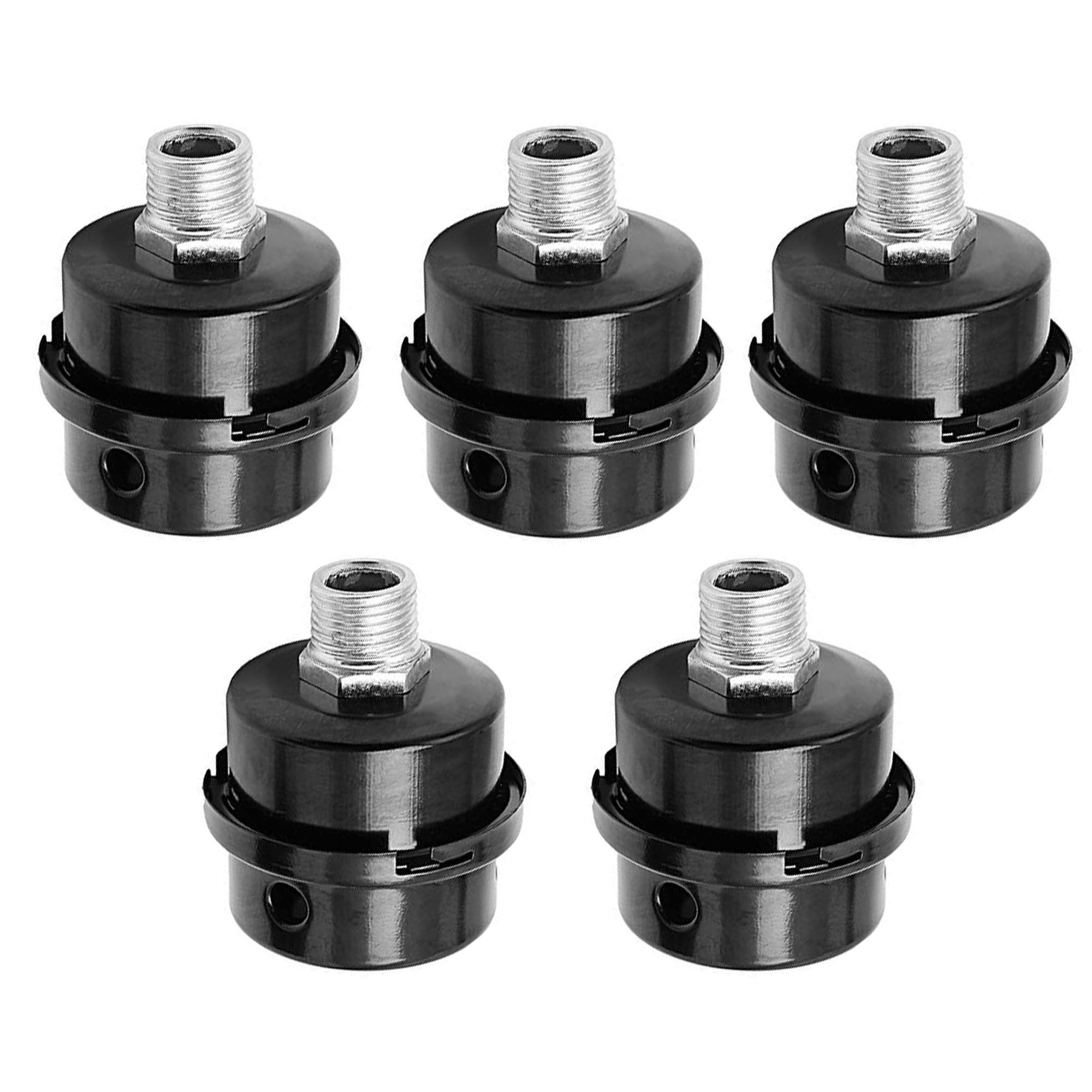 Schneespitze 5 Pcs Thread Air Compressor Muffler Silencer,Replacement Muffler Filter Intake Filter Silencer 3/8" 16mm