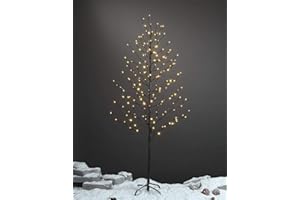 LIGHTSHARE 5FT 200L Lighted Star Light Tree,Warm White, Brown Branch Decoration Light,Home/Festival/Party/Christmas,Indoor and Outdoor Use