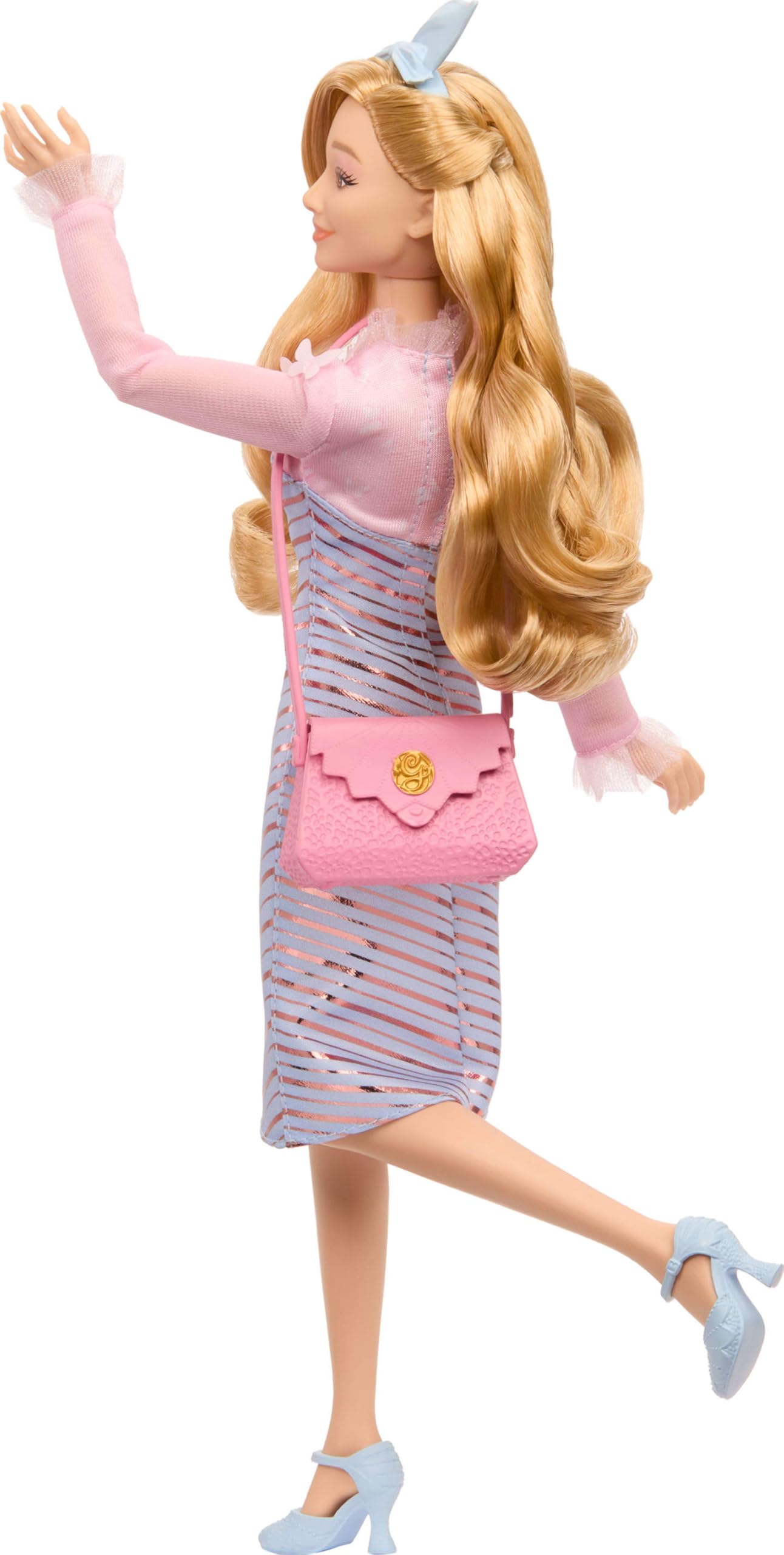 Mattel Universal Wicked Glinda Fashion Doll & Accessories with Styled Blonde Hair, Posability & Removable School Uniform Look