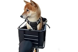Rear Bike Basket for Dogs & Cargo, Bicycle Rack Pet Carrier Basket with Soft Fabric Lining, Secure Clip Mount, Large Capacity