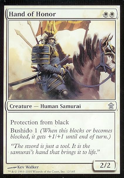 Amazon Com Magic The Gathering Hand Of Honor Saviors Of Kamigawa Toys Games