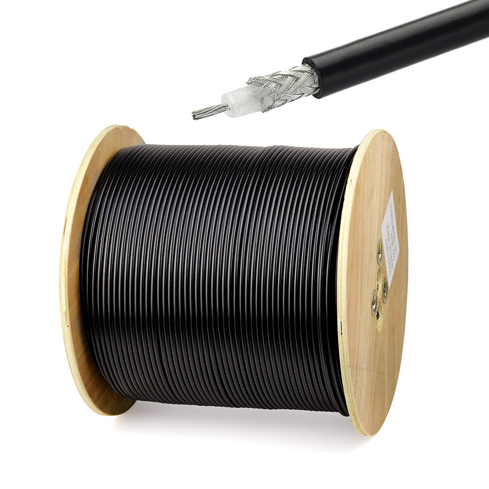 Superbat RG58 Coaxial Cable 30m/100FT 50ohm Low Loss Extension Wire Compatible with Fakra SMA BNC TNC N UHF Connector for Antenna CB/Ham Radio RF Communication