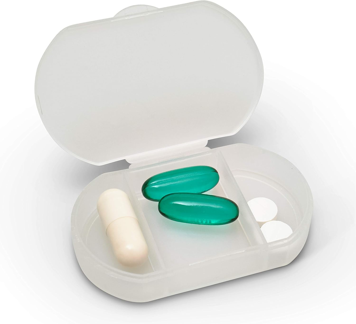 31-Day Color Coded AM/PM Pill Organizer and Vitamin Box Case with Free Pill Splitter & Travel Pill Box (31 Day): Health & Personal Care