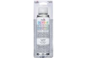 Tulip ColorShot Instant Fabric Spray Paint, Permanent Color Spray-On Fabric Paint, 3oz, Silver Shimmer