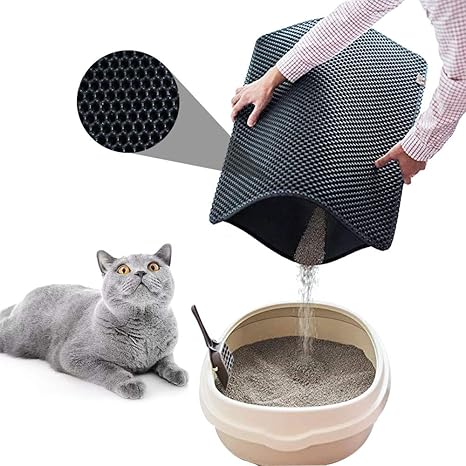 Prosa Tapis Litiere Pour Chat Impermeable Non Toxique Eva Double Couche En Nid D Abeille Design Facile A Nettoyer Tapis De Litiere Pour Chat Plusieurs Tailles Amazon Fr Animalerie