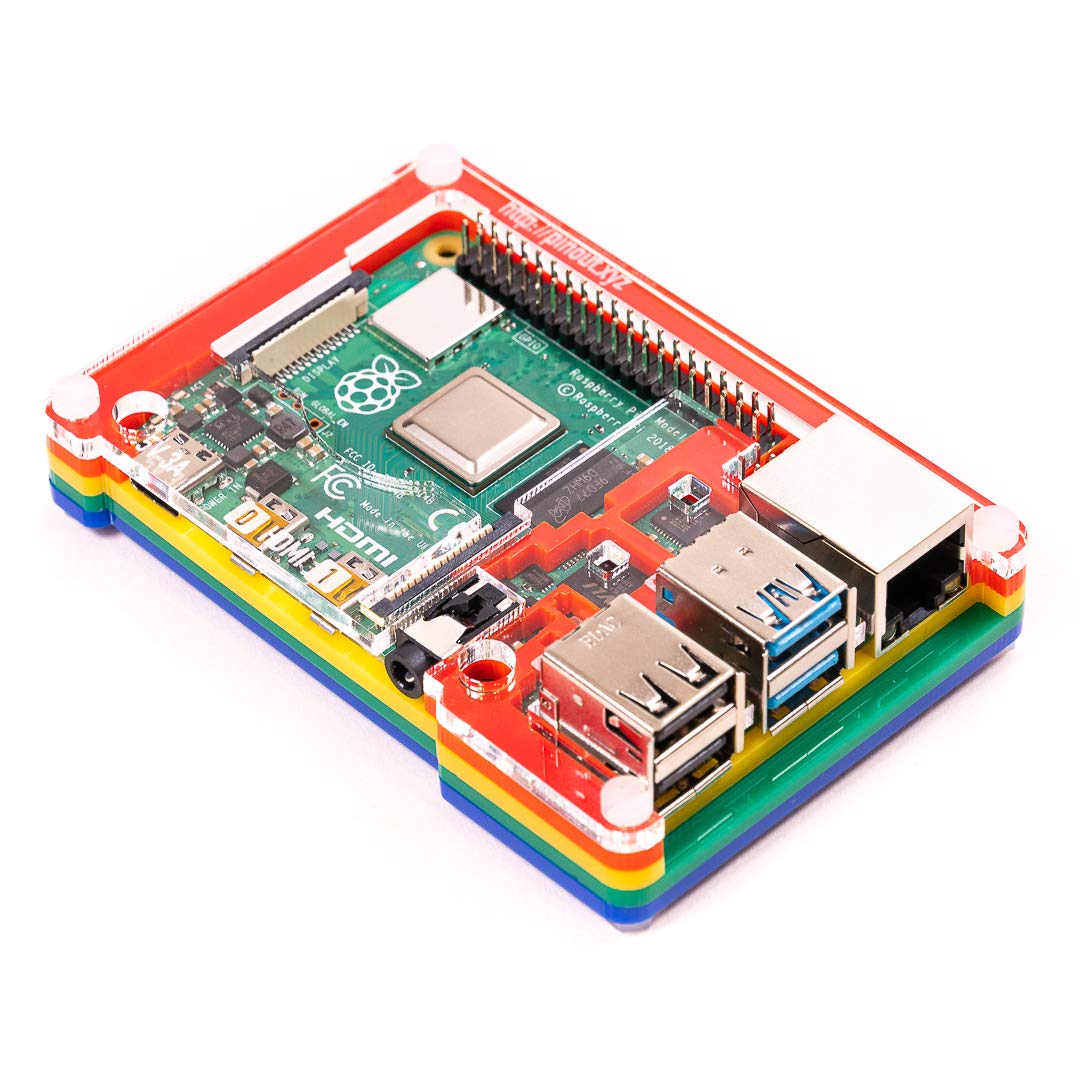 Pibow Coupé 4 (Raspberry Pi 4 only) (Rainbow)