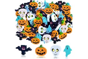 YLTPAJK Halloween Mini Eraser for Kids, 60 pcs Halloween Pumpkin Ghost Bat Erasers Bulk Set for Trick or Treat Goody Bag Filler Halloween Party Favors