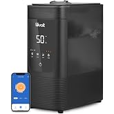 Levoit 6L Smart Warm and Cool Mist Humidifiers for Home Bedroom, 60H | Auto Customized Humidity for Large room, Schedule, Easy Top Fill, Essential Oil Diffuser, Whisper-Quiet, Handle, Black