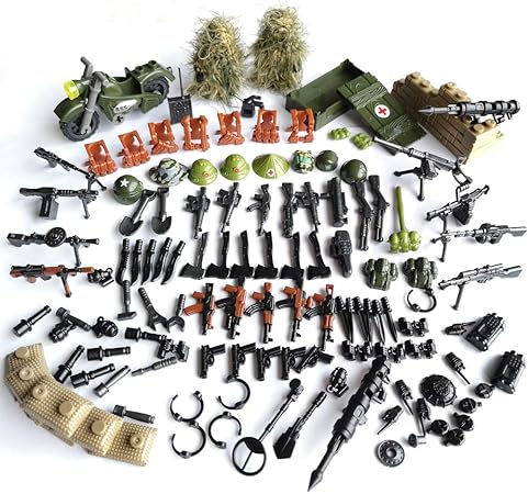 Amazon Taken All カスタムミリタリーアーミー武器とアクセサリーセット メジャーブランド モダンアサルトパック ミリタリービルディングブロックおもちゃ ブロック おもちゃ