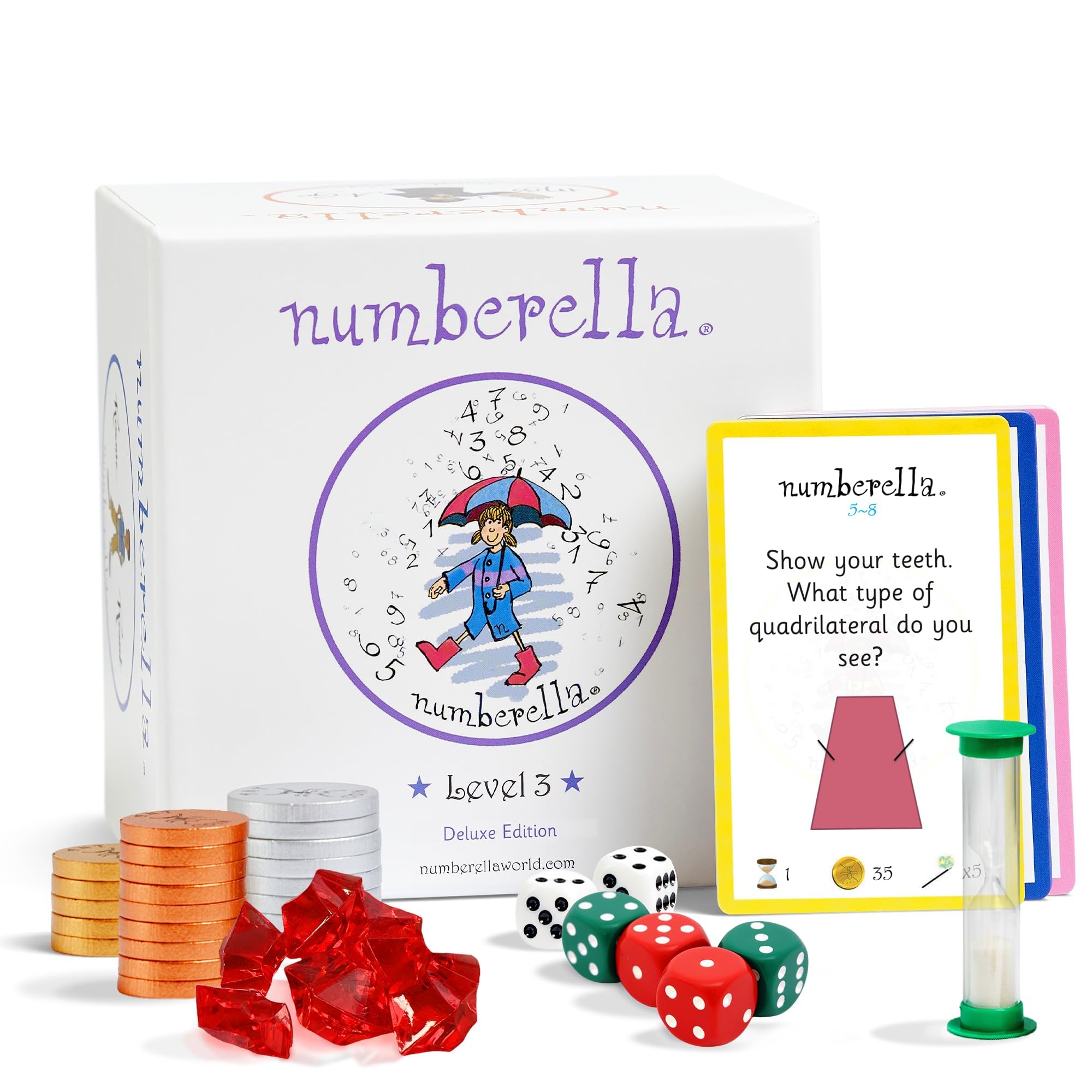 Numberella Deluxe Level 3 for Kids Ages 11–14 & KS3 Years 7–9+ | New Term Math Boost – Algebra & Geometry Turbo for Gifted Kids | Data-Proven STEM | 2-5 Players | Level Up Now!