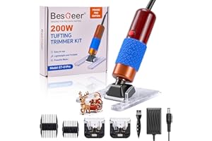 BESGEER 200W Carpet Trimmer with Optimized Shearing Guide，Rug Shears Carpet Carving Tool with 2 Blades for Carpet Repair，a Highly Customer-Friendly Tufting Trimmer for Sculpting Tufting Gun Rug