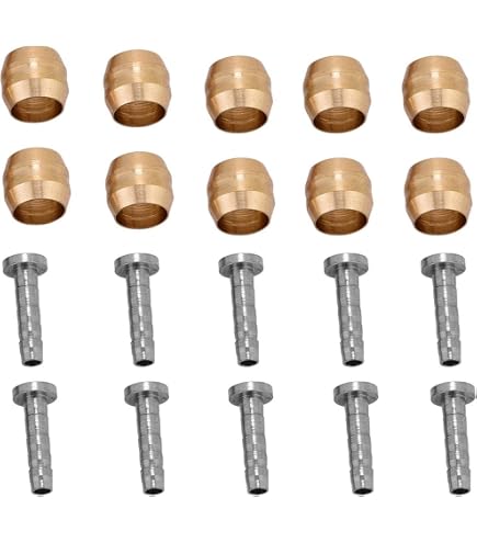 Kit Olives Et Inserts Frein Hydraulique BH90 - 10 Sets En Cuivre/Acier - Compatible Shimano M615/M7000/M8000