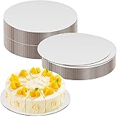NINGWAAN 60 Pack Round Cake Boards, 10 Inch White Cardboard Disposable Cake Base Circles for Wedding Birthday Baking Decorating
