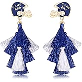 4th of July Earrings for Women Red White Blue Sequin Tassel Earrings American Flag Earrings Crystal Patriotic arrings Forth of July Outfits Accessories Party Favors Gifts