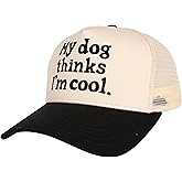 InnoBeta Dog Dad Gifts, Dog Dad Cap for Men, Adjustable Embroidered Trucker Hat Gifts for Birthday, Christmas - Cool Blk
