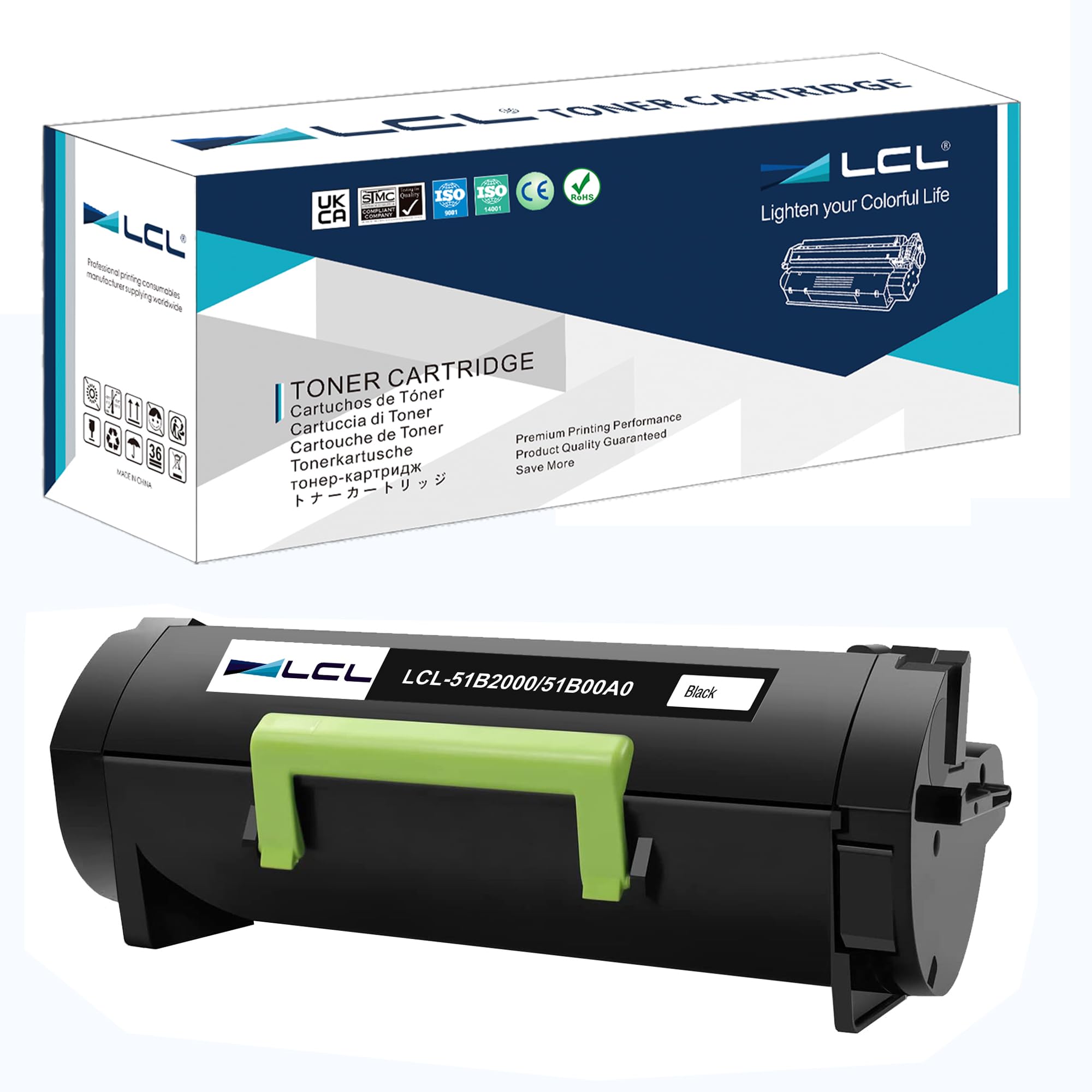 LCL Remanufacturered Toner Cartridge 51B2000 51B00A0 (1 Black) Replacement for Lexmark MS317 MS317DN MS417 MS417DN MS517 MS517DN MS617 MS617DN MX317 MX317DN MX417 MX417DN MX517 MX517DE MX617 MX617DE
