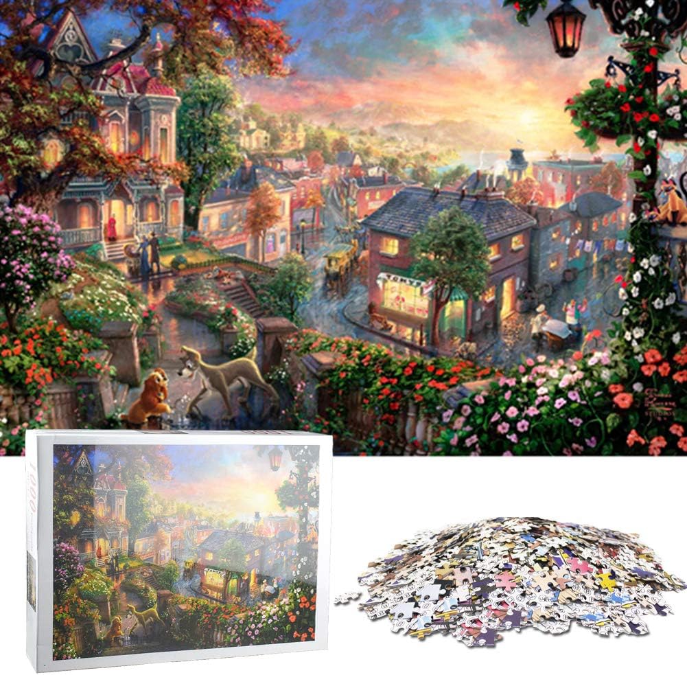 WLJI 1000 Pieces Jigsaw Puzzles Educational Games Brain Challenge Puzzle for Adults