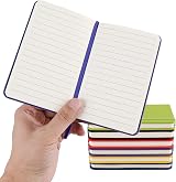 Lefute A6 Notebooks Pocket Note Pad Hardback 160 Pages Blue PU Leather Cover view 6
