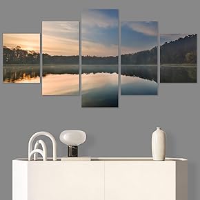 SIGNWIN 5 Panel Canvas Wall Art Modern Art...