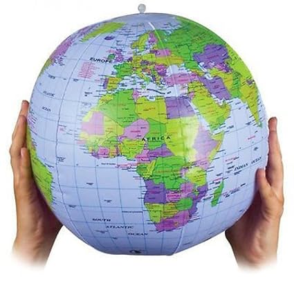 INFLATABLE BLOW UP WORLD GLOBE ATLAS WORLD MAP EARTH EDUCATIONAL
