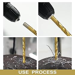 BEHAPPY Drill Bit Set 29Pcs, Titanium Metal Drill