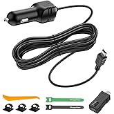 Range Tour Dash Camera Car Charger, Mini USB and Micro USB Interfaces, Driving Recorders Power Cord Universal Car Adapter Power Cord 3.5m/11.5ft 12V/24V to DC5V 2A(I Interface)