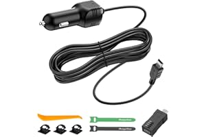 Range Tour Dash Camera Car Charger, Mini USB and Micro USB Interfaces, Driving Recorders Power Cord Universal Car Adapter Pow