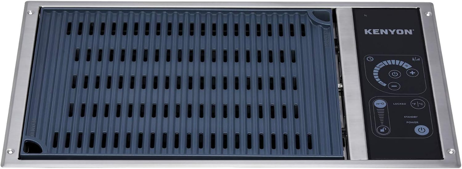 review Kenyon B70561 No Lid IntelliKEN Built-in Electric Grill, Stainless Steel