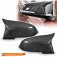 M Sport Car Side Mirror Caps for 2013-2018 BMW 5 6 7 Series F10 F07 F18 F11 F06 F12 F13 F02 520i 528i 535i 640i 650i Facelift Models Exterior Carbon Fiber Accessories Replacement Tuning Parts - 1 Pair
