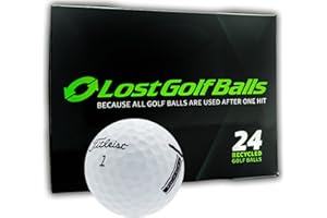 LostGolfBalls Used Titleist Tour Soft Golf Balls 24 Pack Recycled Long Distance with Soft Feel Performance