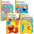 Sesame Street First Books Series; BIG Bird's Letters, Abby's Shapes, Elmo's Colors, Cookie's Numbers [Board Book Hardcovers, 