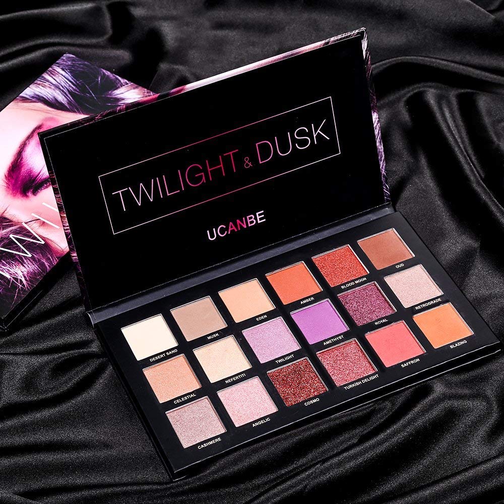 UCANBE 18 Color Eyeshadow Palette, Highly Pigmented 8 Matte + 10