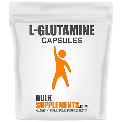 BulkSupplements L-Glutamine Capsules (300 Vegetarian Capsules)