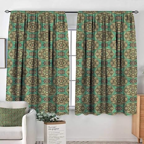 Amazon Com Mandala Indo Curtains Drapes Asian Oriental Swirls 52