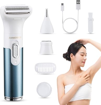 Rasoir électrique 3 en 1 pour femme sans douleur – Portable rechargeable pour le visage, les bras, les jambes, les aisselles et le bikini QR-8082