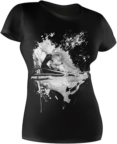 Snooker schwarzes modernes Damen / Frauen T-Shirt mit stylischen