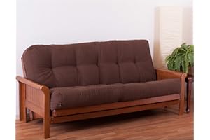 Blazing Needles Renewal 9" Twill Futon Mattress, Full, Chocolate