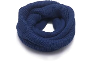 JELLYTREE Kids Winter Scarf Fashion Thick Knitted Warm Toddler Infinity Scarf Soft Neck Warmer for Boys Girls