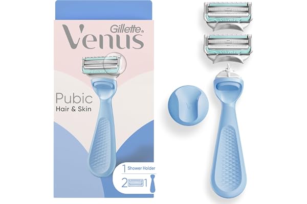 Gillette Razors Women Pubic Hair, Bikini Razor, Venus Intimate Grooming Razor, 1 Handle + 2 Refills
