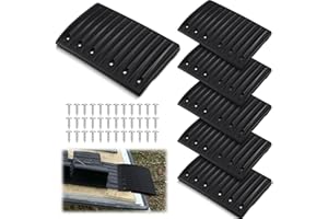 Datanly 6pcs Snowmobile Trailer Edge Ramp Glides Protectors 9'' x 6'' Edge Glide Tilt with 36 Screws for Ground-to-ramp Trailer Gap Transition Flap Friction Reduction and Easy Installation