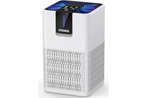 Air Purifiers for Home Large Room Up to 1250 Ft²,MOOKA H13 HEPA Air Purifier for Pets Dust Odor Smoke,Aromatherapy Function,Air Cleaner with 15dB Quiet Sleep Mode for Bedroom Office Living Room,White