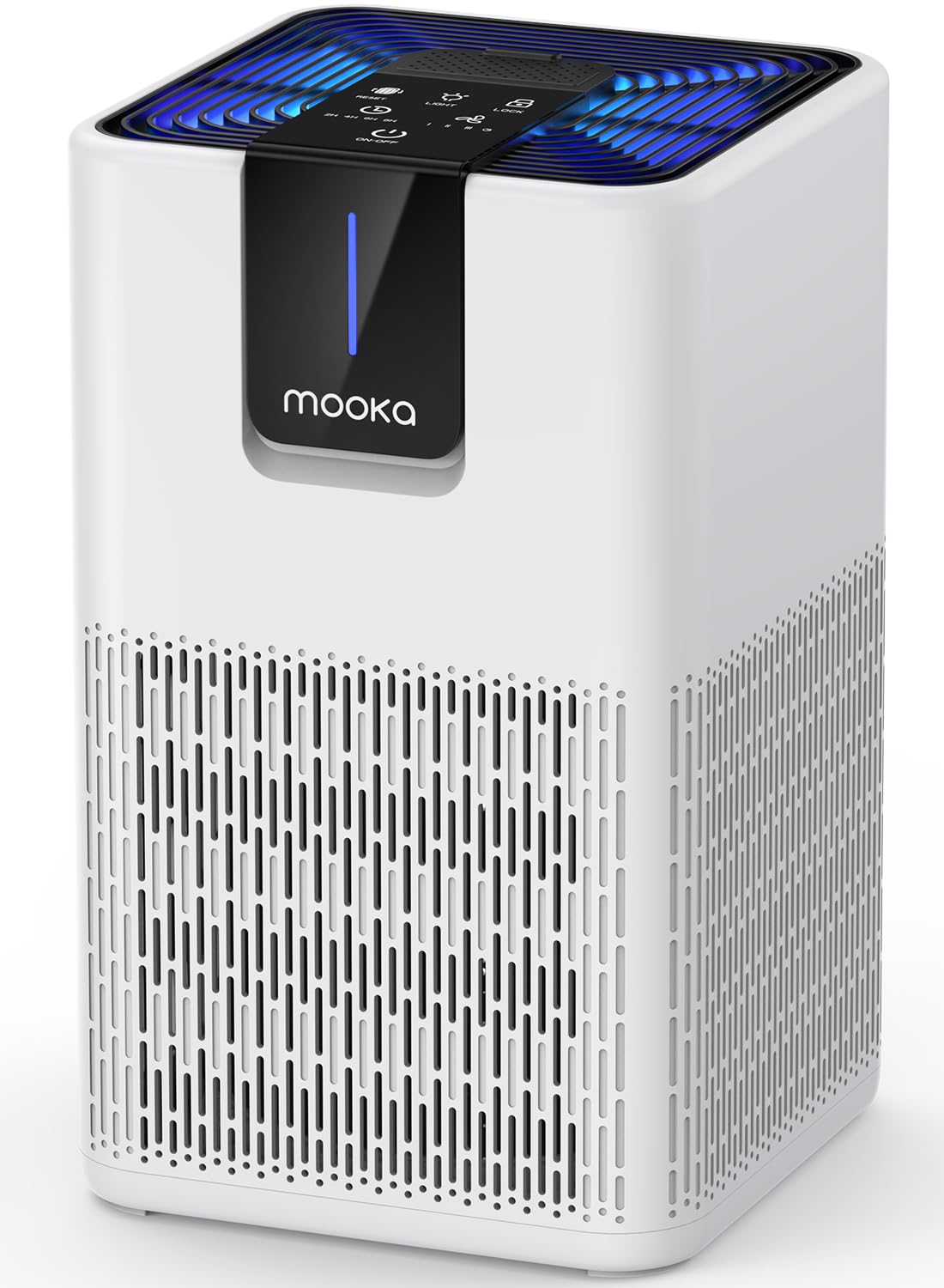 Air Purifiers for Home Large Room 1250 Ft²,MOOKA H13 HEPA Air Purifier for Pets Dust Odor Smoke,Aromatherapy Function,Air Cleaner with 15dB Quiet Sleep Mode for Bedroom Office Living Room,M05,White
