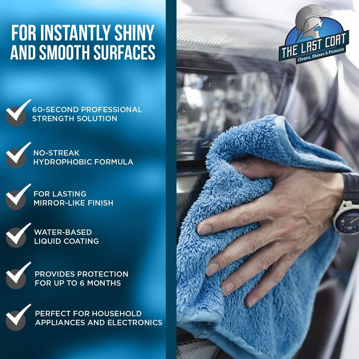 The Last Coat Premium Car Polish, Car Wax, Ceramic Coating for Cars, Water Based Liquid Shiny Coating Protection Detailing, Paint Shine Spray for Easy Use. Care with Top Coat Sealer, 16 oz: Automotive