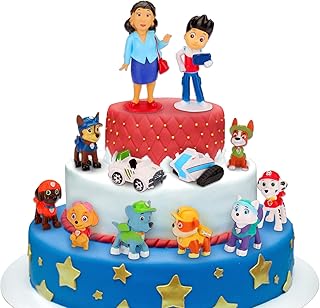 Sinwind Paw Dog Patrol Tortenfiguren, 12er Paw Dog Patrol MiniFiguren Tortendeko, Cake Topper, Geburtstags Party liefert Cupcake Figuren, Party Kuchen Dekoration Lieferungen, Tortendeko Junge
