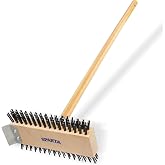 SPARTA 4002600 Stainless Steel Grill Brush, Grill Scraper With Long Handle For Commercial Cleaning, Kitchens, Restaurants, Bathrooms, 30 Inches, Brown