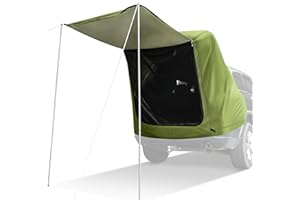 WOLFWILL SUV Tailgate Tent with Awning - Waterproof SUV Tents for Camping, Car Hatchback Truck Roof Canopy Sun Shade Privacy Shelter for Outdoor Travel, Universal Fit Most SUV