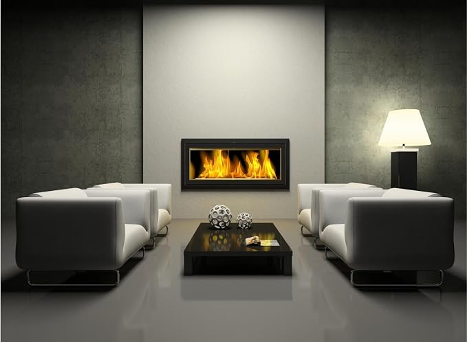 Amazon.com: Wallmonkeys Modern Interior with Fireplace Wall Decal Peel